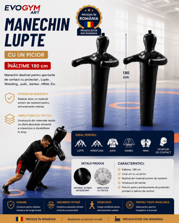 manechin lupte 180 cm un picior
